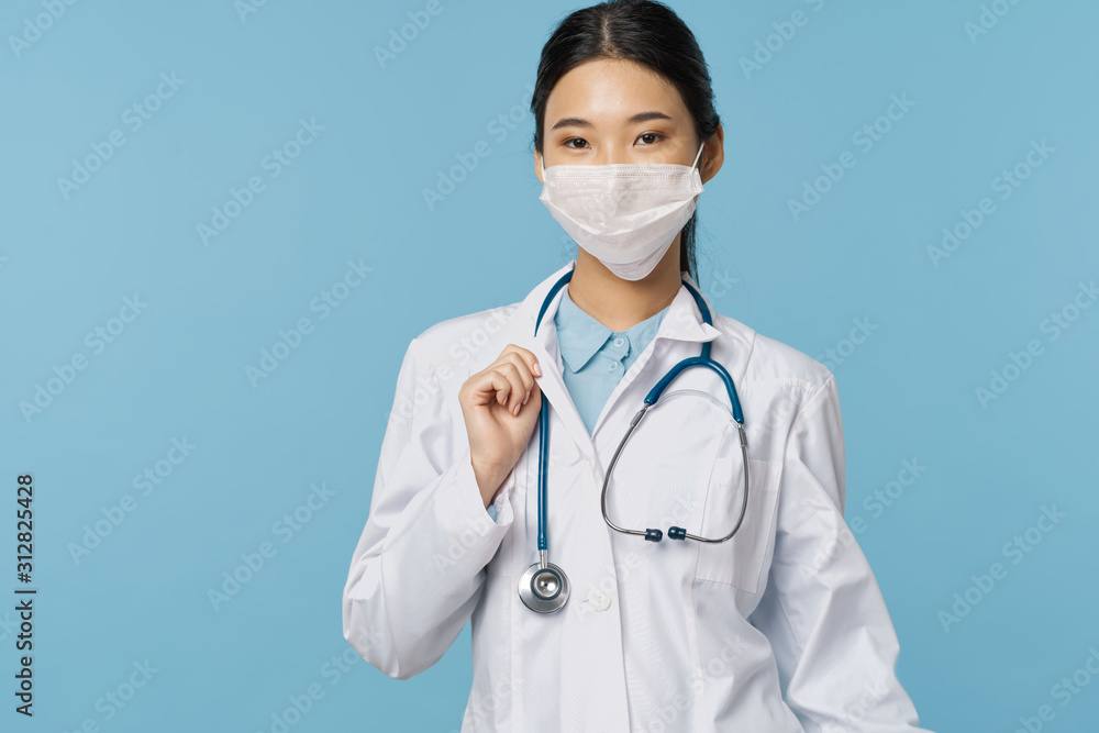 young doctor with stethoscope young doctor with stethoscope