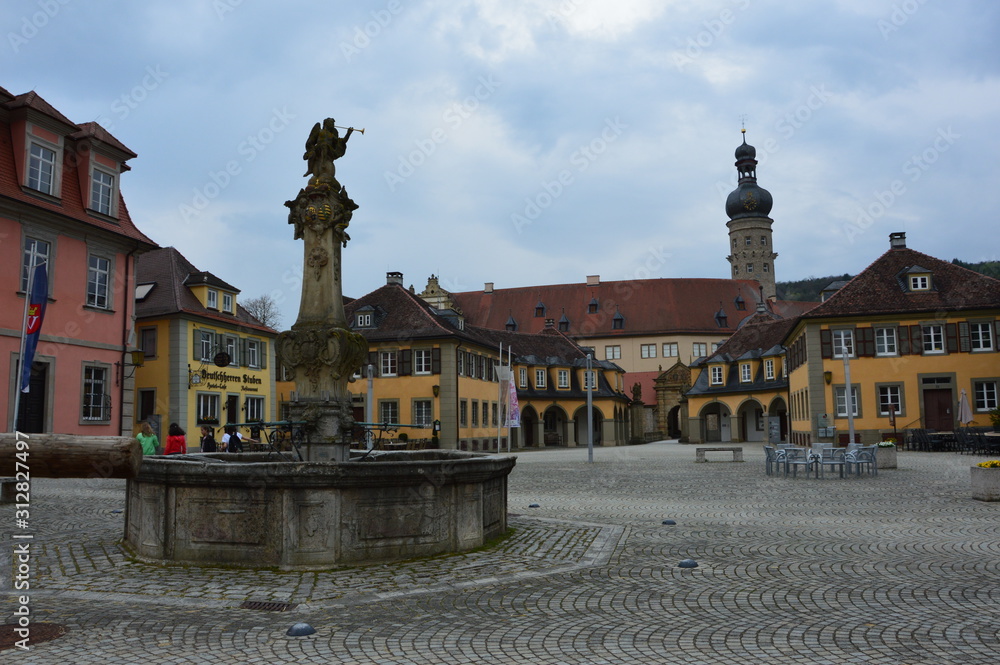 Obraz premium Weikersheim (Germany). April 2017. Market Square