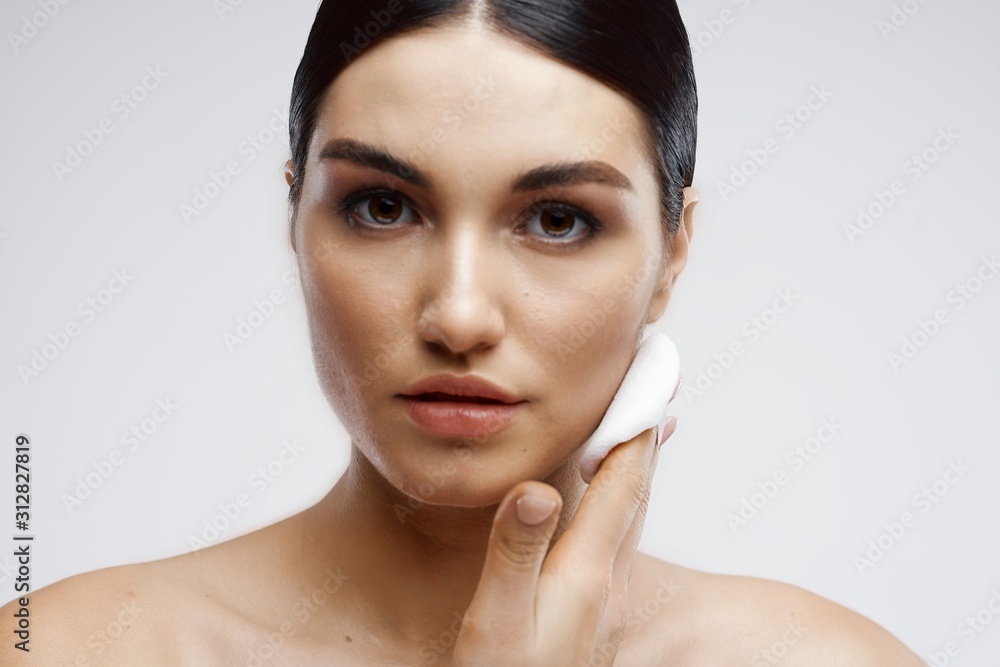 portrait of young woman with perfect skin portrait of young woman with perfect skin