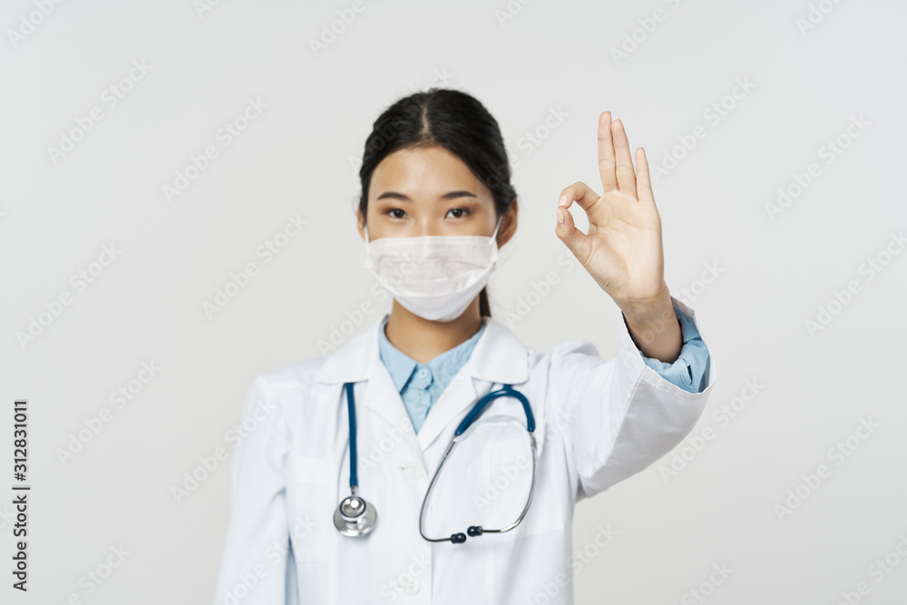 portrait of a female doctor with stethoscope portrait of a female doctor with stethoscope