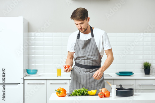 man in kitchen