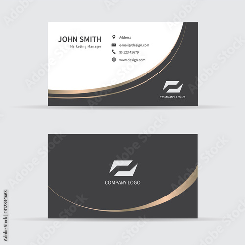 Business card template design. Vector illustration.