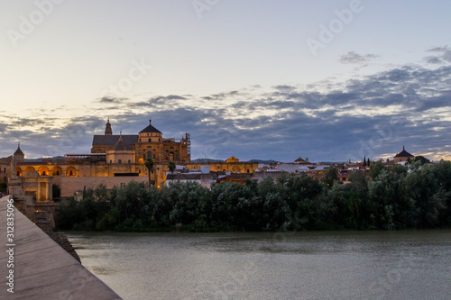 Wallpaper Mural Evening view over the Roman bridge to the old town of Cordoba Torontodigital.ca