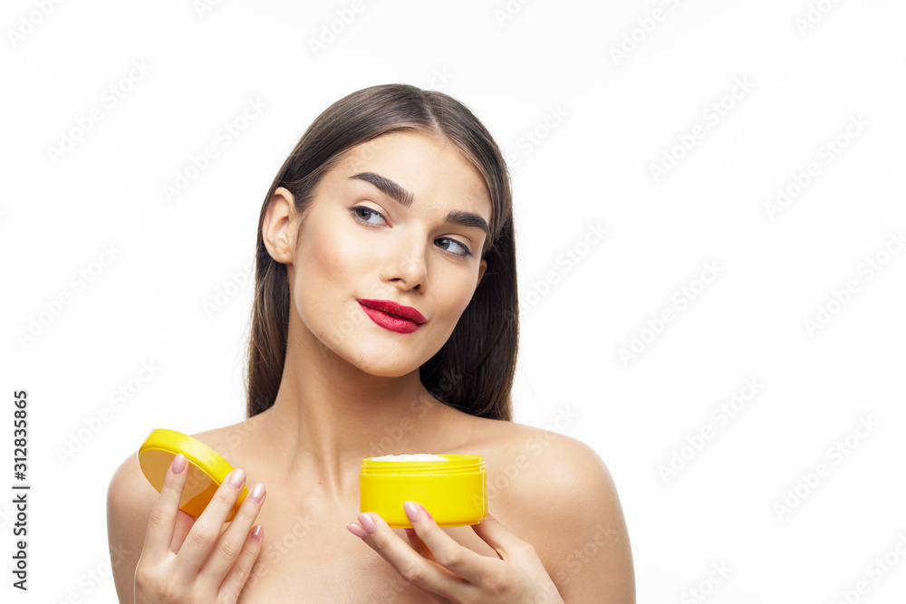 beautiful woman bare shoulders clean skin beautiful woman bare shoulders clean skin
