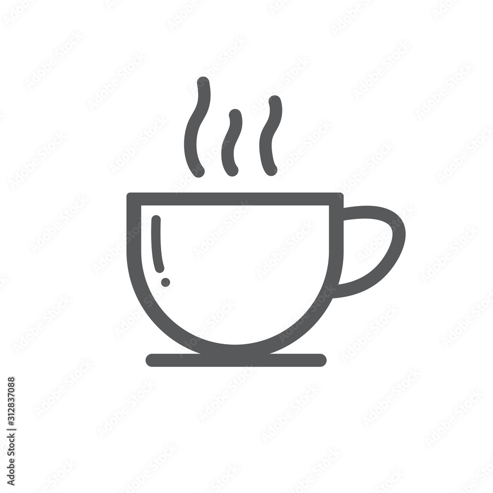Coffee cup icon. Vector illustration. on white background Coffee cup icon. Vector illustration. on white background
