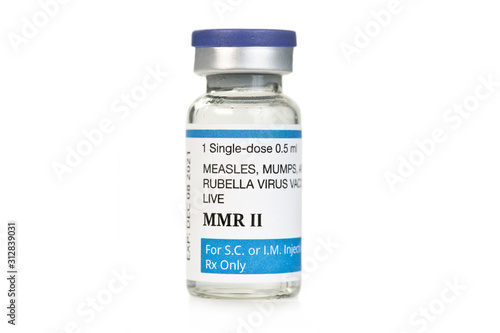 Measles Mumps Rubella Vaccine Vial photo