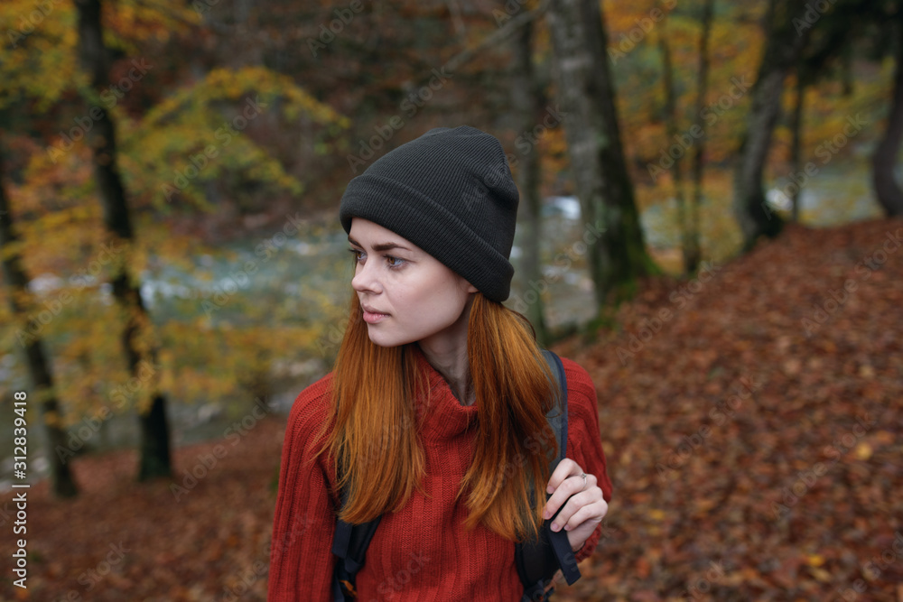 young woman in autumn park young woman in autumn park