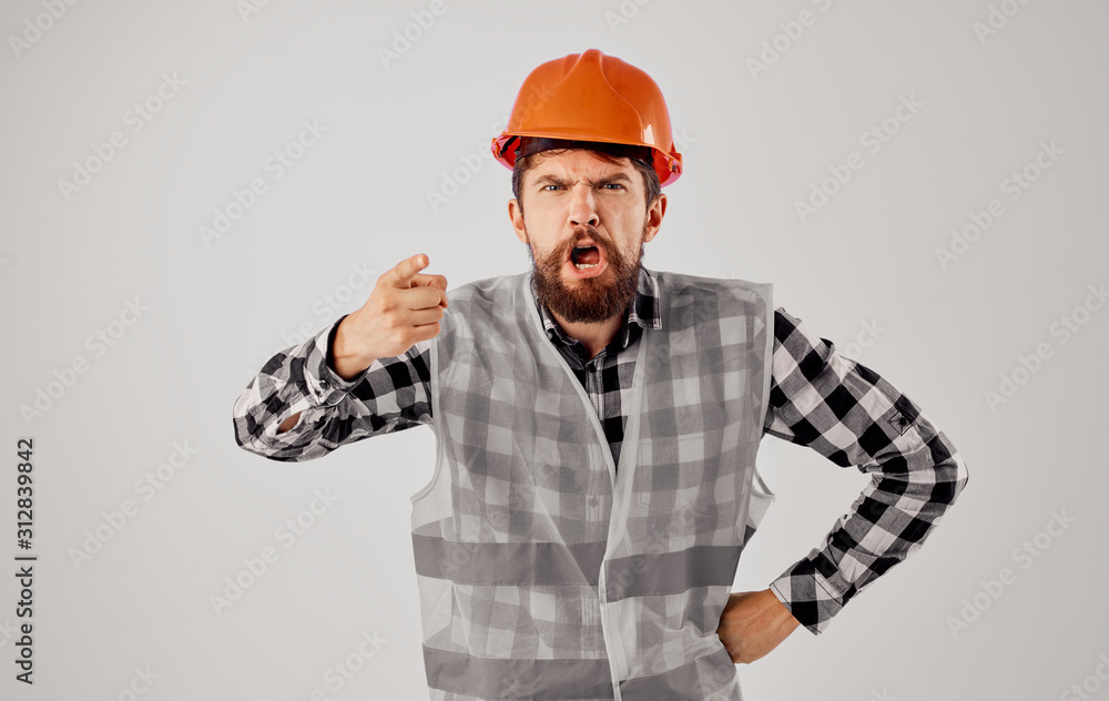 construction worker with hammer