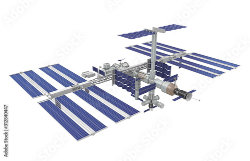 Fototapeta Naklejka Na Ścianę i Meble -  International Space Station Isolated