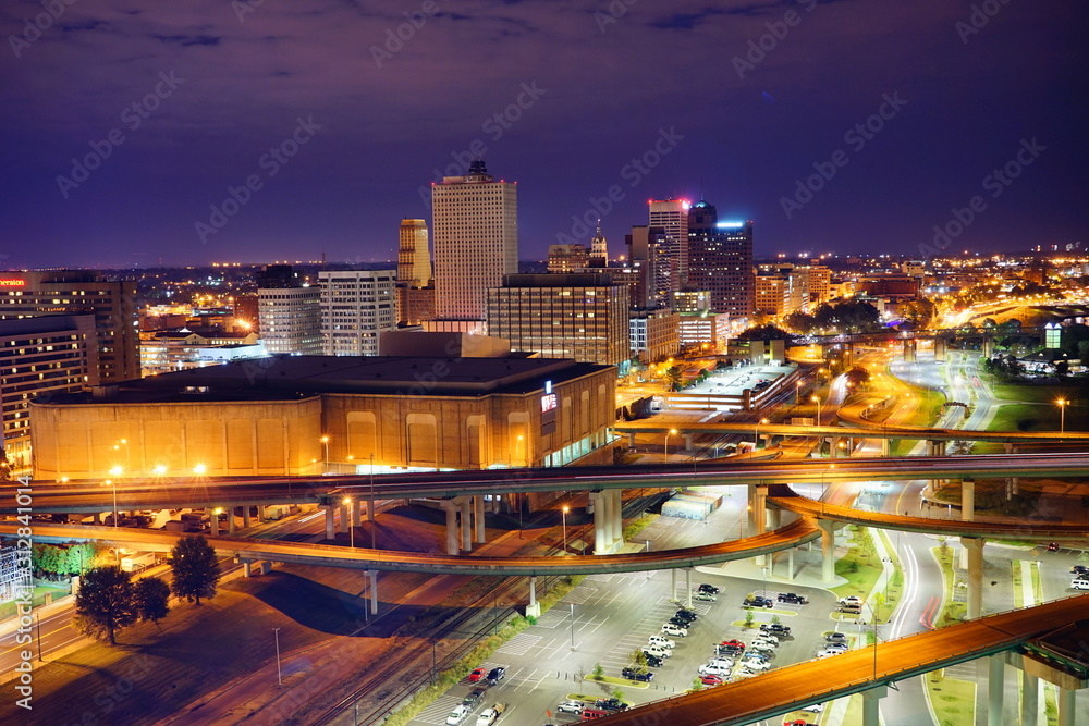 Memphis downtown and riverfront building, State of Tennessee	
