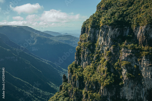 Fortaleza Canyon with steep rocky cliffs