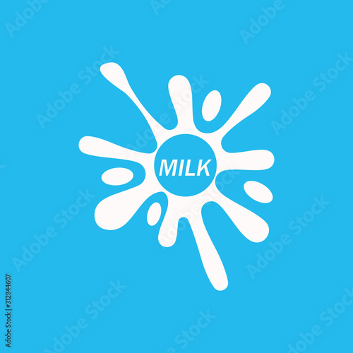 Splash MILK vector illustration Background design template