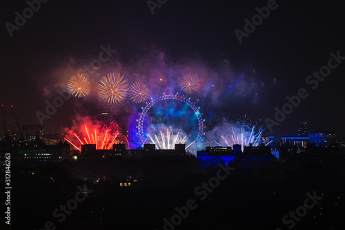 London New Year fireworks celebrations 