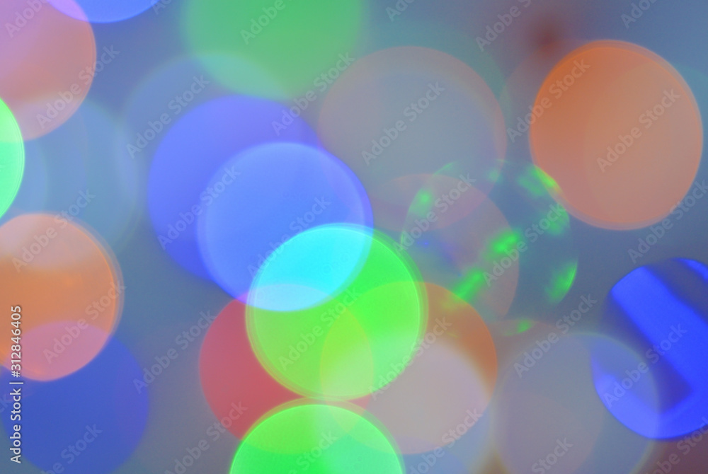 Bokeh of multi-colored night lights with blur background. Bokeh of multi-colored night lights with blur background.