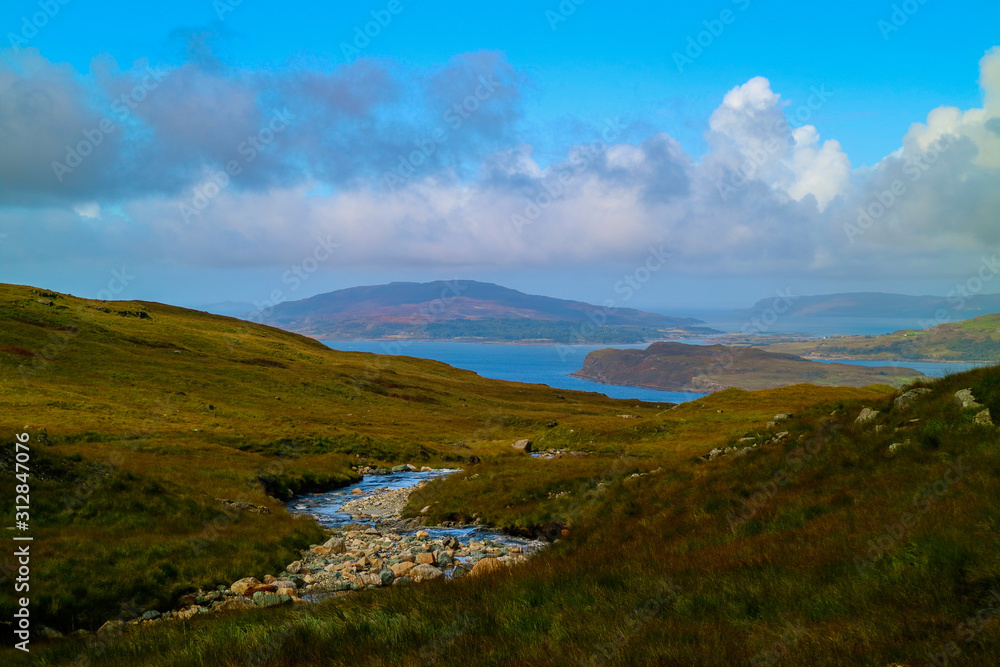 View from the peak of Ben More, Isle of Mull, Scotland View from the peak of Ben More, Isle of Mull, Scotland