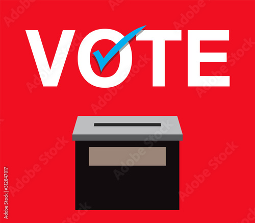 voting and ballot box, vector design