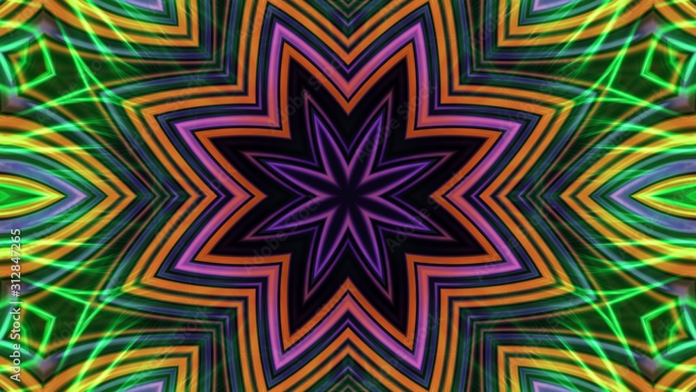 Kaleidoscope Mandala Art Design Abstract Background