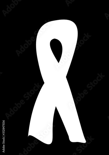 white morning ribbon