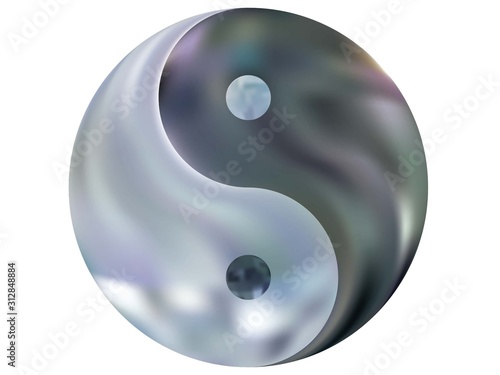 Gradient background in the form of yin yang.