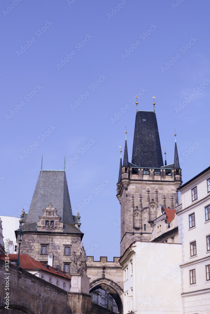 Fototapeta premium Roofline in Prague, Czech Republic