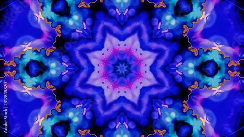 Kaleidoscope Mandala Art Design Abstract Background