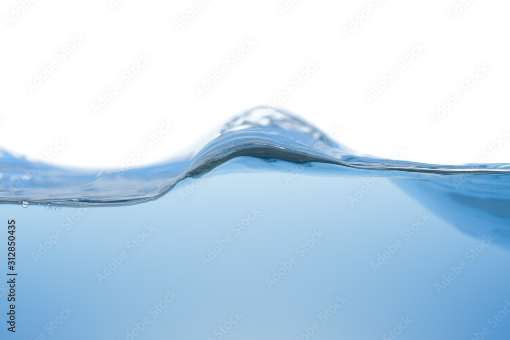 Water splash. Aqua flowing in waves and creating bubbles. Drops on the water surface feel fresh and clean. isolated on white background. Water splash. Aqua flowing in waves and creating bubbles. Drops on the water surface feel fresh and clean. isolated on white background.