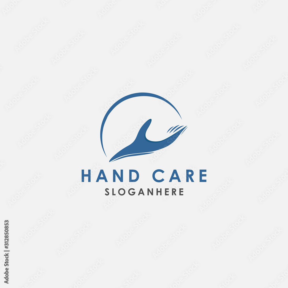 hand care logo design vector template hand care logo design vector template