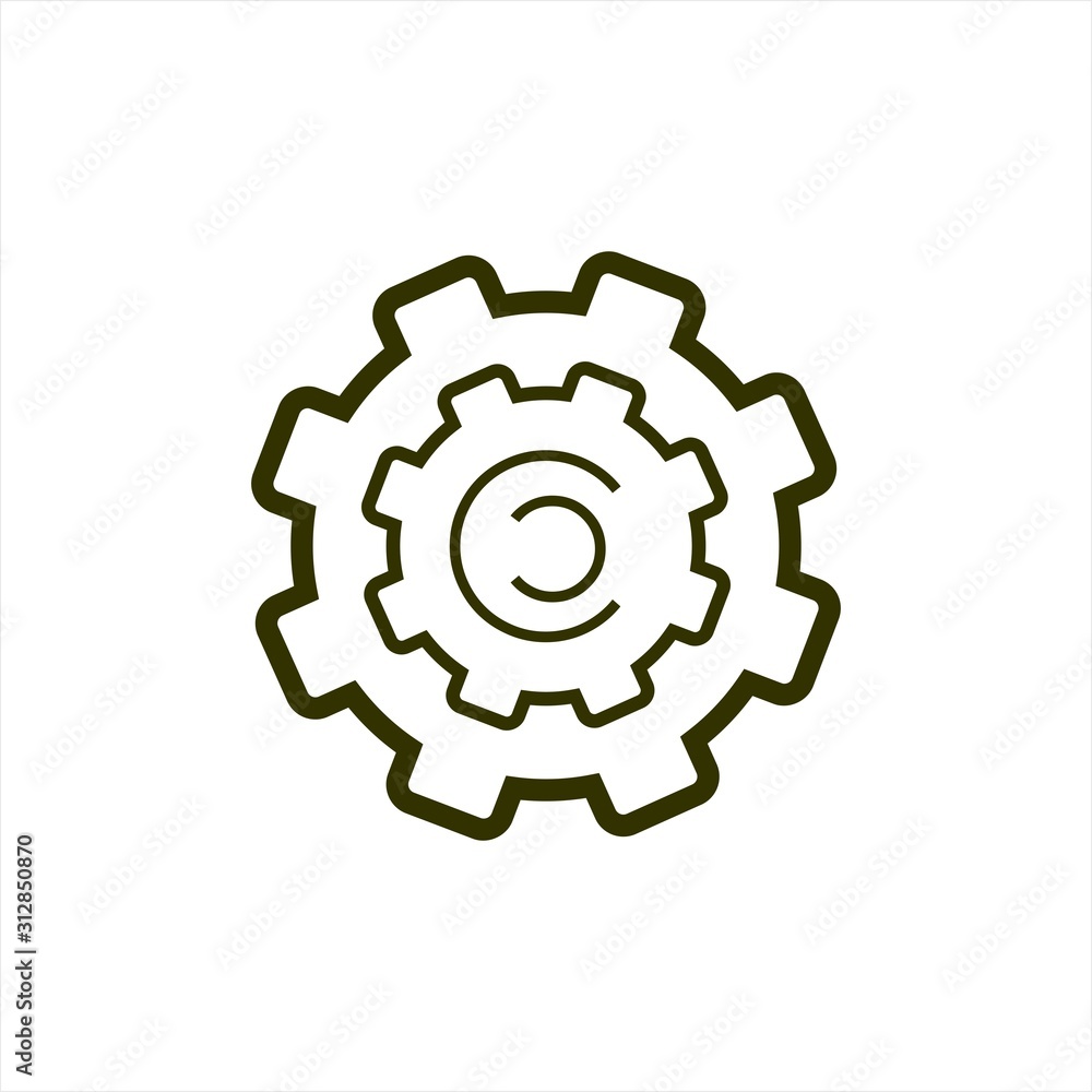 gear and settings vector icon gear and settings vector icon
