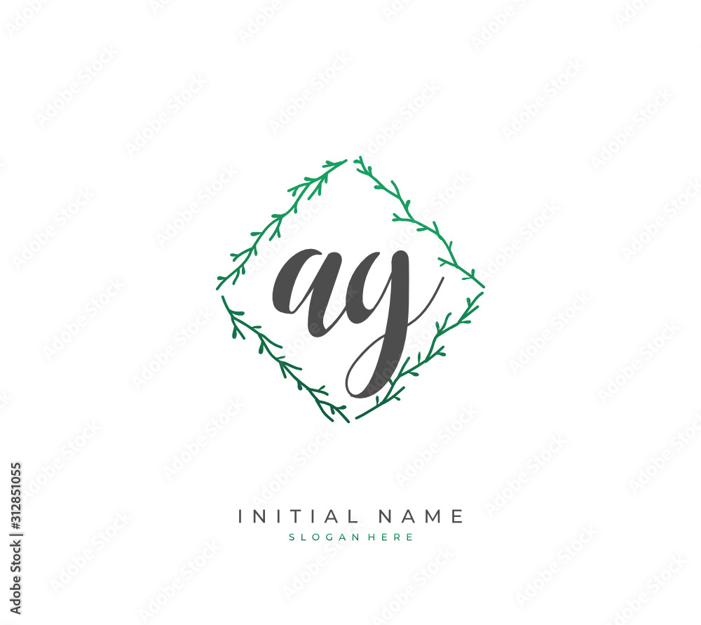 Handwritten letter A G AG for identity and logo. Vector logo template with handwriting and signature style. Handwritten letter A G AG for identity and logo. Vector logo template with handwriting and signature style.