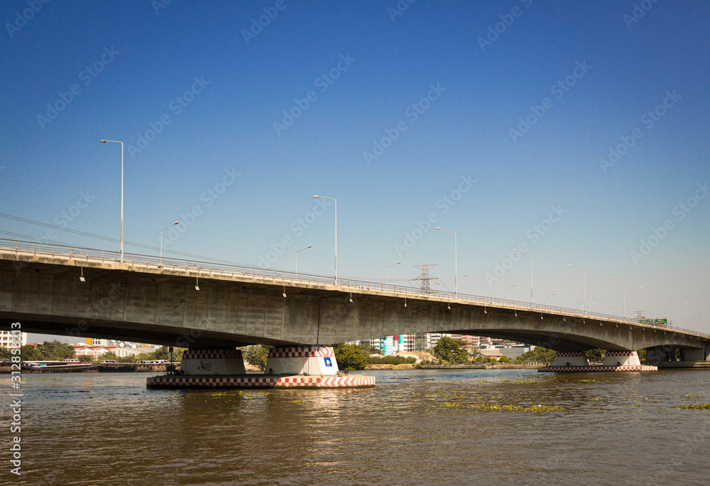 Highway road acoss River in Thailand Highway road acoss River in Thailand