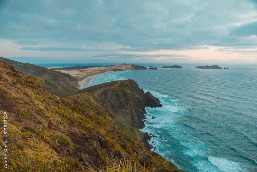 Cliffs at Cape Reinga, New Zealand