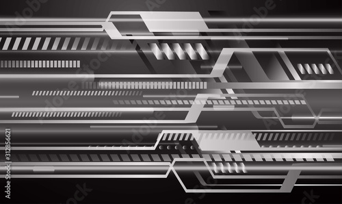 black cyber circuit future technology concept background