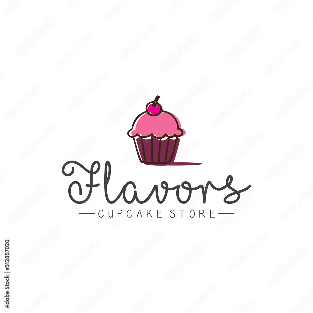 Cupcake store logo design inspirations Cupcake store logo design inspirations