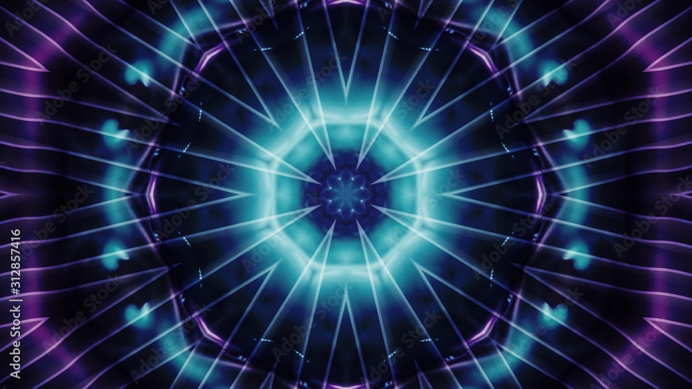 Naklejka premium Kaleidoscope Mandala Art Design Abstract Background