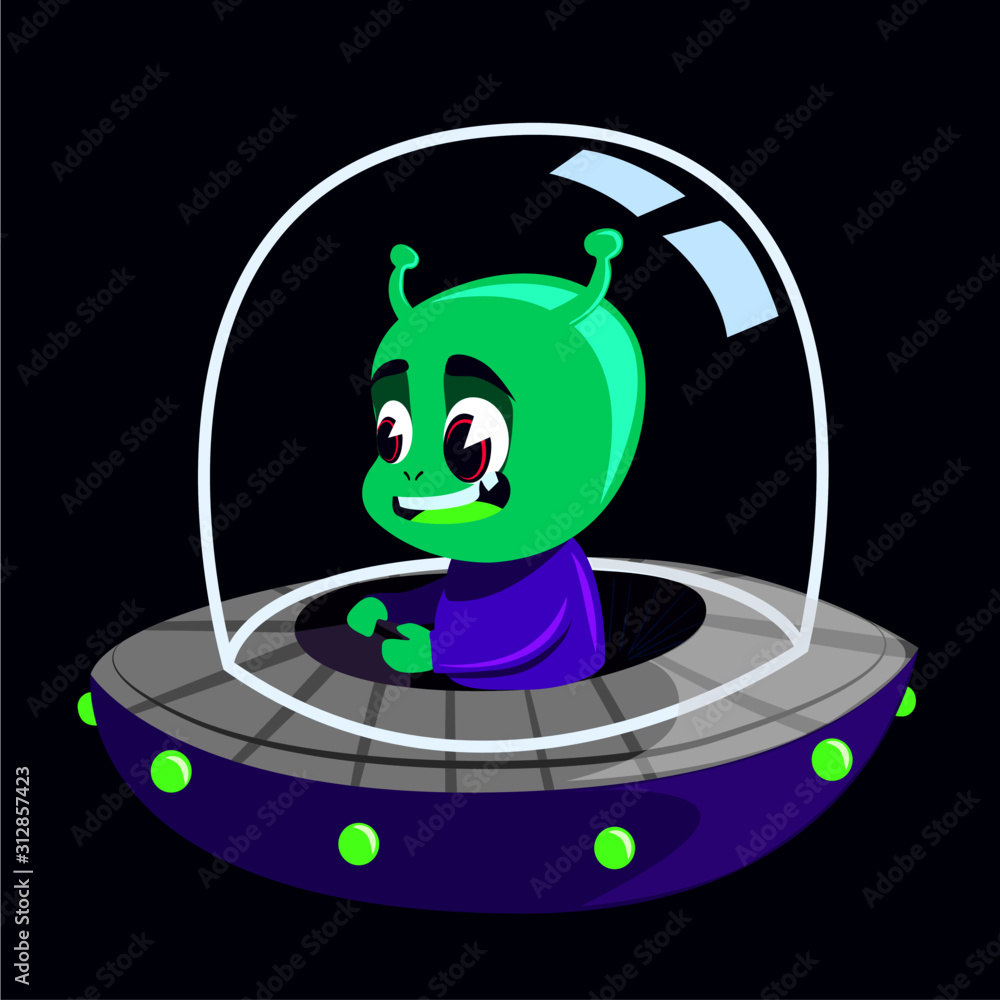 alien en nave espacial