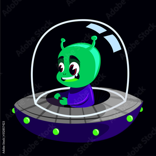 alien en nave espacial