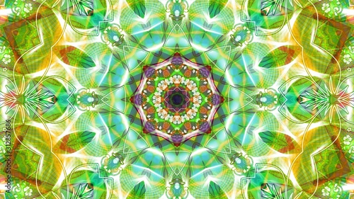 Kaleidoscope Mandala Art Design Abstract Background