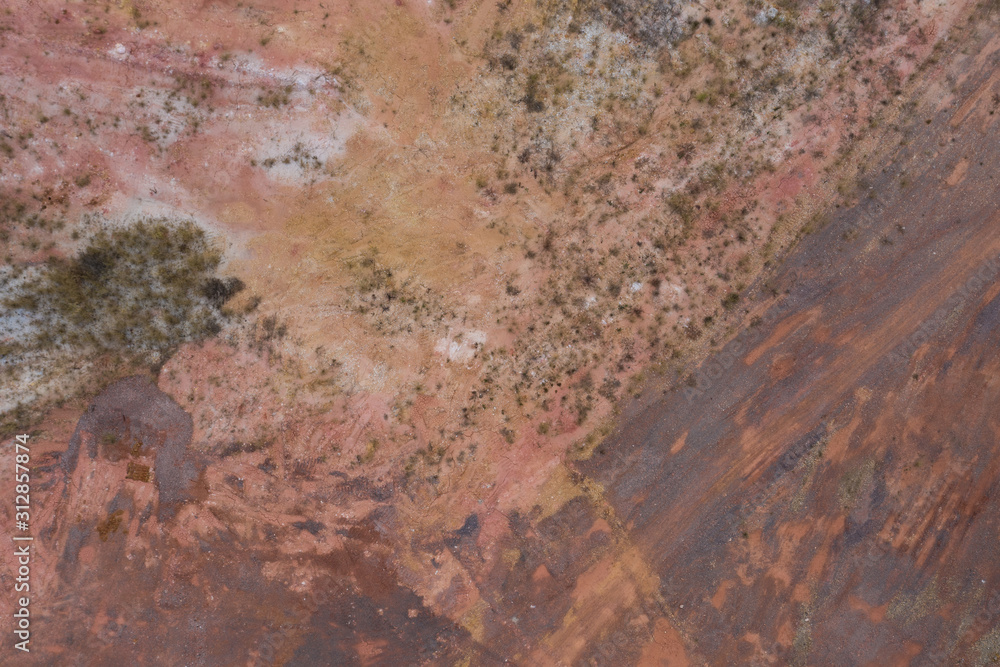 Aerial red sandy landform background texture