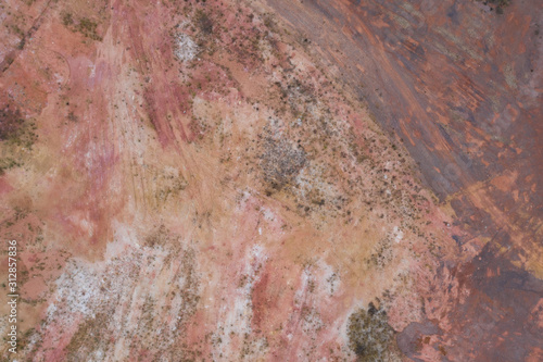 Aerial red sandy landform background texture