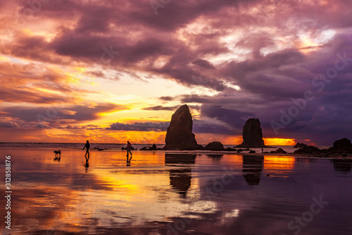 Cannon Beach Reflections at Sunset
