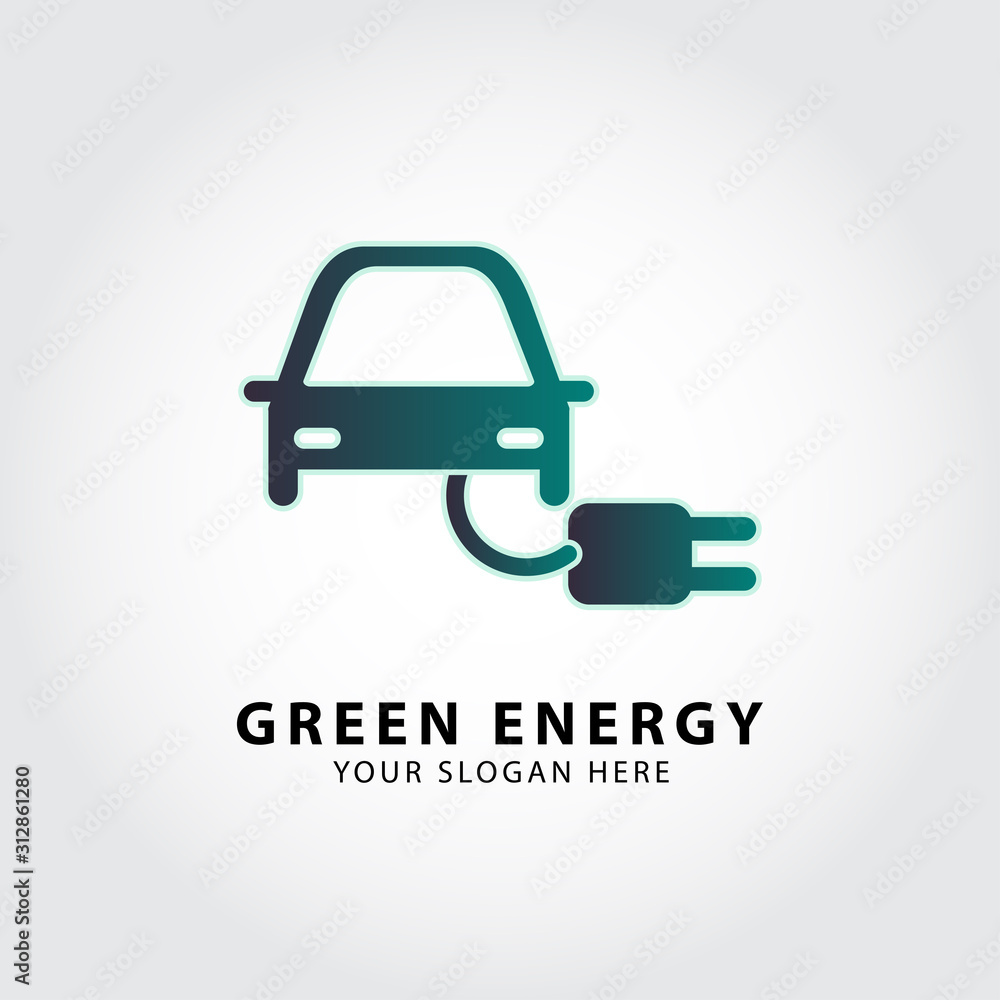 Green Energy Logo Vector For Print and Celebrate