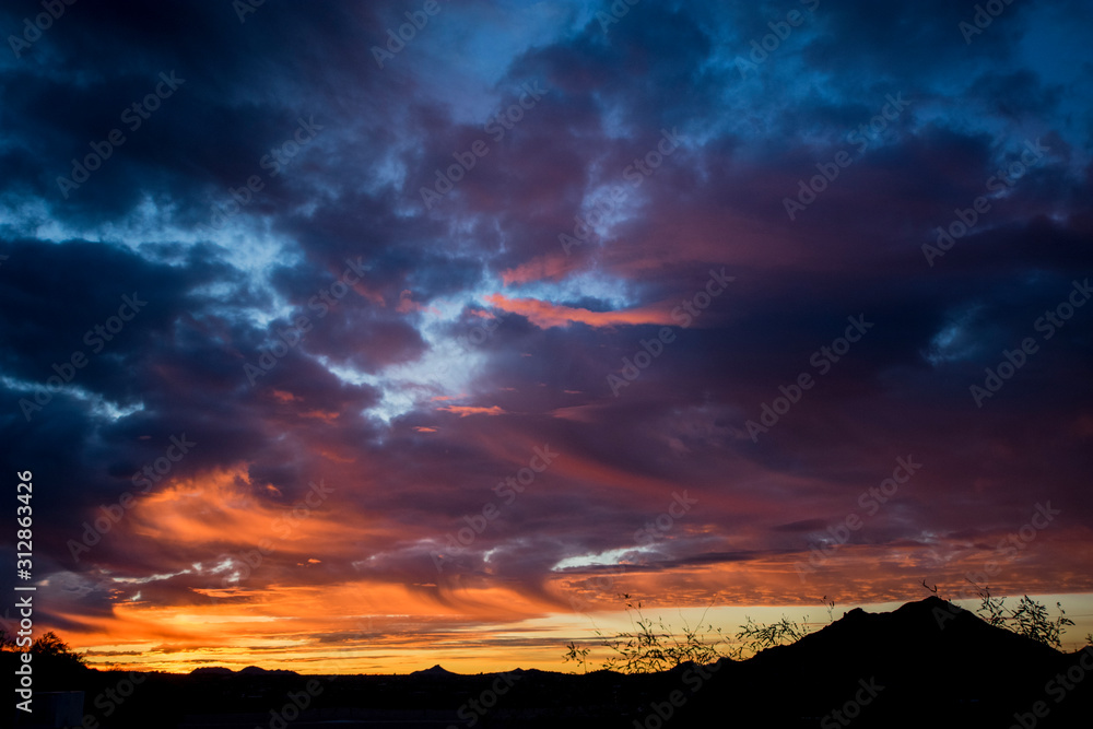 Obraz premium Colorful sunset