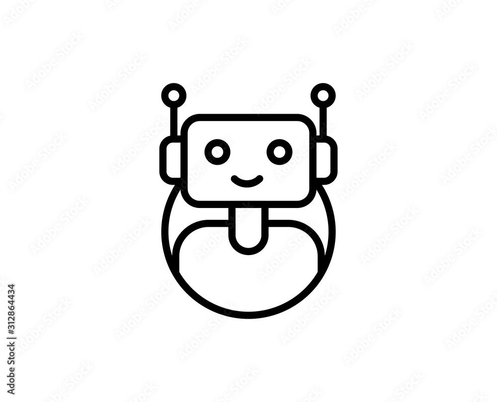 Bot line icon