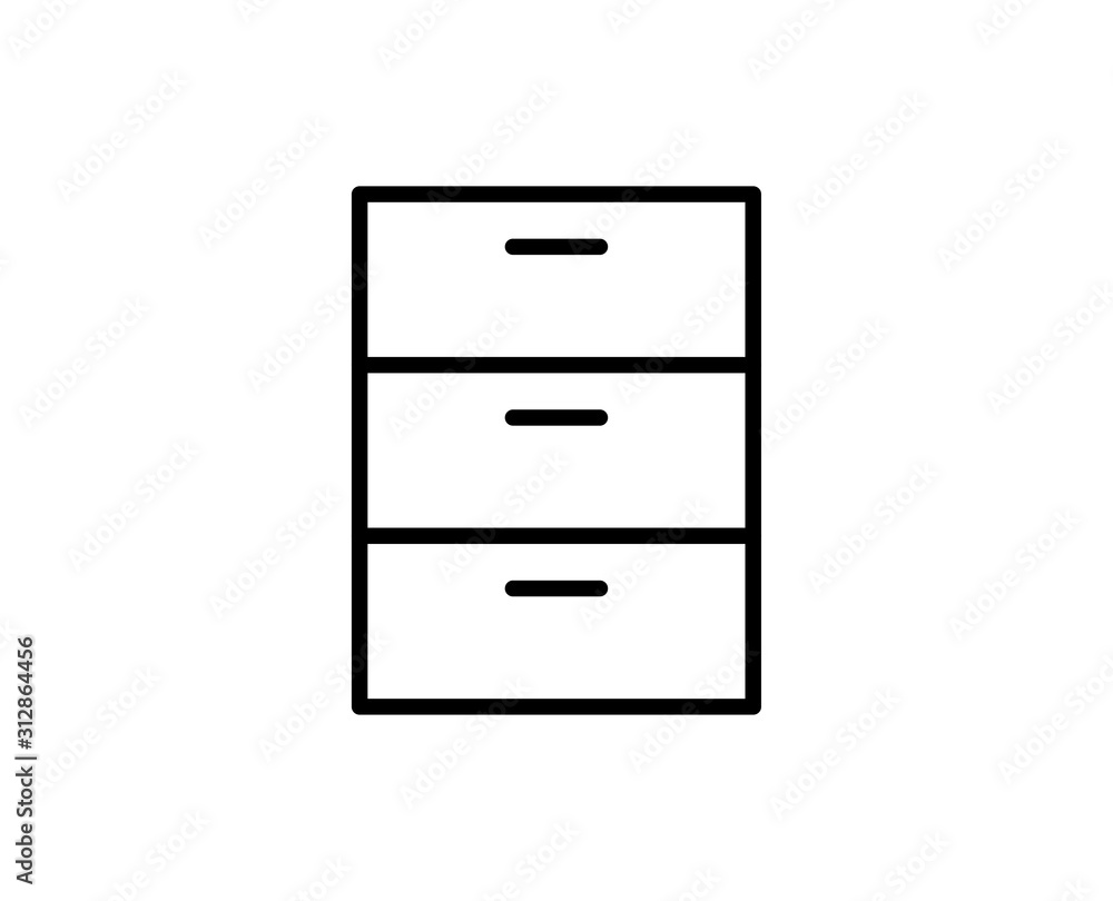 Cabinet line icon Cabinet line icon