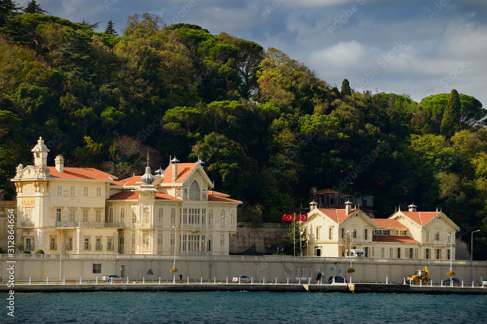Huber mansion official residence of the president of Turkey on the Bosphorus Strait at Tarabya Huber mansion official residence of the president of Turkey on the Bosphorus Strait at Tarabya