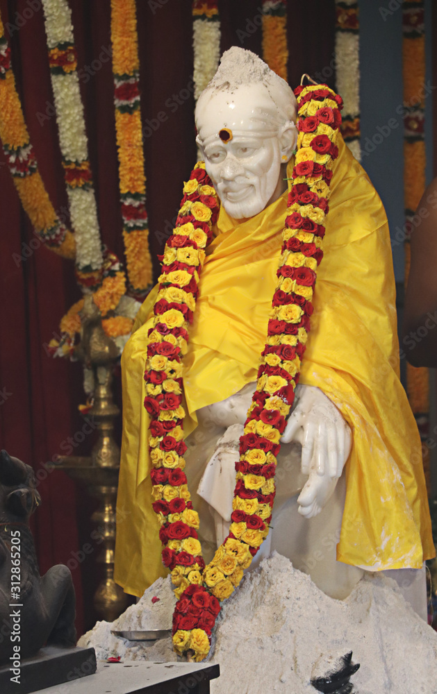 Shirdi Sai Baba, an Indian god Stock Photo Adobe Stock