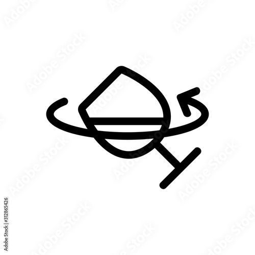 Wine tasting icon vector. A thin line sign. Isolated contour symbol illustration