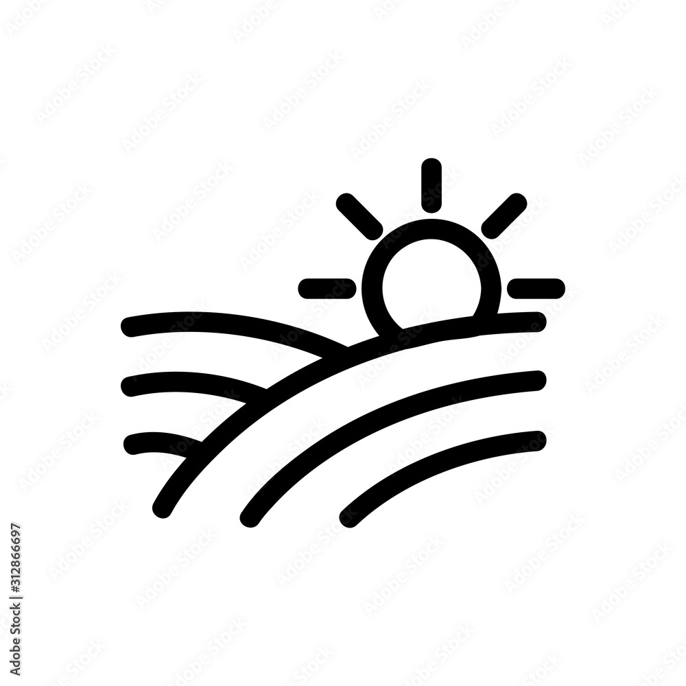 Good weather icon vector. A thin line sign. Isolated contour symbol illustration Good weather icon vector. A thin line sign. Isolated contour symbol illustration