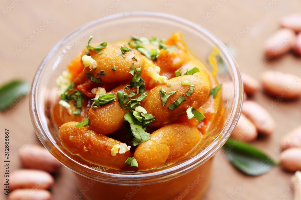 Pinto Beans Curry or Rajma curry , kidney beans, red beans curry with ingredients Pinto Beans Curry or Rajma curry , kidney beans, red beans curry with ingredients