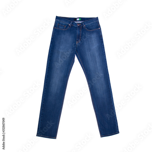 jean or blue jeans with concept on white background new.